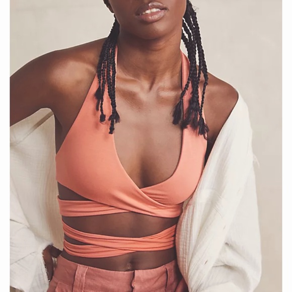 Free People Indah Creedance Halter Ties Top in Pastel. Size 1 (S). NWOT - Picture 2 of 9